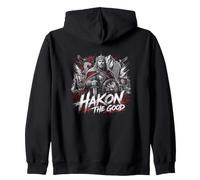 Epic Hakon The Good Viking Warrior And King Zip Hoodie