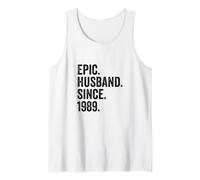 Epic Husband Since 1989 37th Wedding Anniversary 37 Years Tank Top