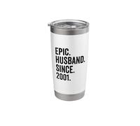 Epic Husband Since 2001 25th Wedding Anniversary 25 Years Stainless Steel Insulated Tumbler