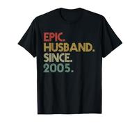 Epic Husband Since 2005 Couple 19th Wedding Anniversary T-Shirt