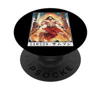Epic Japanese Anime Christian Faith Bible Graphic - Samson PopSockets Adhesive PopGrip
