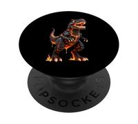 Epic Lava T-Rex Dinosaur Volcano Molten Rock Beast Shirt PopSockets Adhesive PopGrip