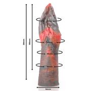 EPIC Lilith Evil Demon Silicone Dildo - Sensational Pleasure Tool, Size 21 cm x 5 cm, Color Black red
