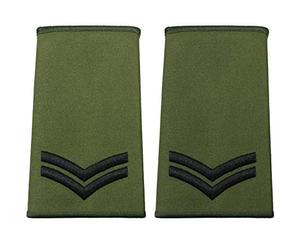 Epic Militaria British Army Olive Green Rank Slides (Corporal)