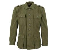Epic Militaria Men's Replica WW2 German M43 Field Grey Long Sleeve Wool Tunic (44 inch)