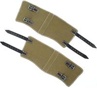 Epic Militaria Reproduction WW2 German Olive Gaiters - Black Leather