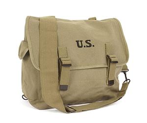 Epic Militaria Stamped US M1936 Musette Bag and Strap - Khaki