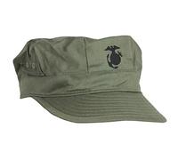 Epic Militaria WW2 Repro US Marine Corps P44 HBT Olive Green Fatigue Cap (58 cm)