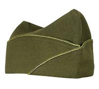 Epic Militaria WW2 US Army American Military Infantry Overseas Garrison Side Cap - Officers (2XL (62-63cm)) Green