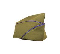Epic Militaria WW2 US PX Type Olive Green Garrison Side Cap- Piping Options (X-Large (60/61 cm), Air Corps (Blue and Orange Piping))