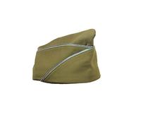 Epic Militaria WW2 US PX Type Olive Green Garrison Side Cap- Piping Options (X-Large (60/61 cm), Armoured (Green and White Piping))