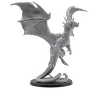 Epic Miniatures Crystal Dragon - 1 Dragon Miniature for Tabletop RPGs | 28mm Scale Fantasy Monster | DnD-Style RPGs, Pathfinder-Style Games, Wargames | Grey Resin Unpainted Figure for Gamers
