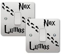 Epic Modz Lumos Nox Light Switch Vinyl Sticker Set Child Room Lightswitch Wall Art Gift Decal [2 Pack]