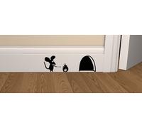 Epic Modz Mouse Campfire BBQ Skirting Board Vinyl Decal Sticker Wall Art Bedroom Living Room Lounge Camping Barbecue Sausage Roasting Marshmallow