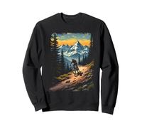 Epic Mountain Biking Adventure in Scenic Landscape Sweatshirt