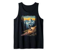 Epic Mountain Biking Adventure in Scenic Landscape Tank Top