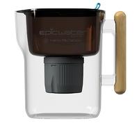 Epic Nano | Water Filter Pitchers for Drinking Water | 10 Cup | 150 Gallon Filter | Gravity Water Filter (Black & Bamboo)