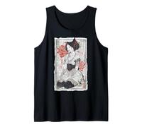 Epic Ninja Cat Riding Shark Funny Japanese Ukiyo-e Art Tank Top