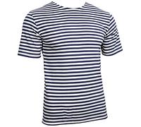 Epic Outdoor Russian T-Shirt Stripes, 48 inch - 3XL, Navy Blue and White Horizontal Stripes