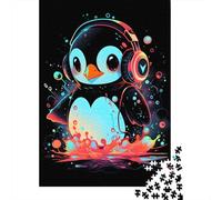 Epic Penguin Headphones 1000 Piece Jigsaw Puzzle for Adults, 70x50cm/1000pcs, Relaxing Indoor Activity, Family Time And Year-Round Leisure