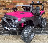 Epic Play Kids Toy 2 Seater Wrangler Style Jeep With EVA Tyres 12v Electric Battery Ride on Car - Pink, EP8350080BRPINK