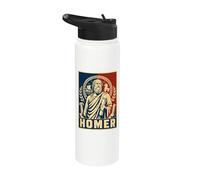 Epic Poet Homer Ancient Greece Iliad Odyssey Stainless Steel Insulated Water Bottle