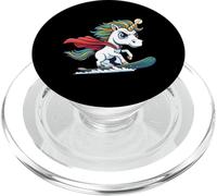 Epic Rainbow Unicorn Snowboard Adventure Hero PopSockets PopGrip for MagSafe