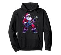 Epic Rocking Santa Guitar Christmas Music Vibes Pullover Hoodie