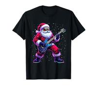 Epic Rocking Santa Guitar Christmas Music Vibes T-Shirt