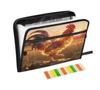 Epic Rooster Gold 13 Pocket Expanding File Folder with Labels A4 Document Organizer with Zipper