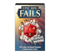 Epic RPG Fails Card Deck by Loke | Ages 14+ | 100 Hilarious Critical Failure Cards for Tabletop Roleplaying Games | Funny Roleplay Prompts for D&D, Pathfinder & Fantasy RPG Sessions