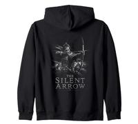 Epic Samurai Archer The Silent Arrow Warrior Zip Hoodie