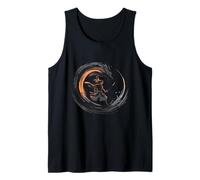 Epic Samurai Warrior and Dragon Spiral Tank Top