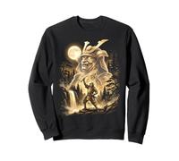 Epic Samurai Warrior Spirit Full Moon Katana Sweatshirt
