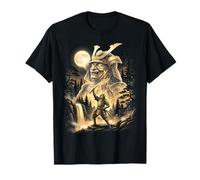 Epic Samurai Warrior Spirit Full Moon Katana T-Shirt