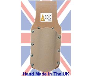 EPIC Scaffold/Scaffolders Tan Leather SHORT Torpedo Level Holder Frog Belt Pouch