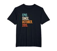 Epic Since October 2015 T-Shirt, Men's Big and Tall, Black, 2X Tall