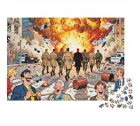 Epic Slow-Motion Walk Away Explosion Wooden Jigsaw Puzzle Waterproof 1000 Piece Puzzles for Adults Challenging And Brainteasing Games