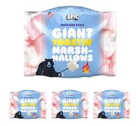 EPIC SNAX CO American Style Giant Pink & White Toastin’ Marshmallows Fluffy Sweet & Gluten Free Perfect For Roasting 500 g (Pack of 4)