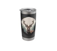 Epic Stag Head Mountain Forest Hunter Deer Stainless Steel Insulated Tumbler