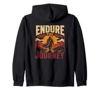 Epic Sunset Mountains Endure The new Journey Christian Zip Hoodie