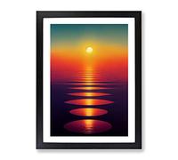 Epic Sunset View Framed Print for Living Room Bedroom Home Office Décor, Wall Art Picture Ready to Hang, Black A3 Frame (34 x 46 cm)