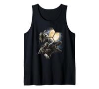 Epic T-Rex Under Moon Lightning Dinosaur Art Graphic Design Tank Top