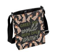 Epic the Musical Inspired Odysseus Greek Mythology Gift Epic the Musical Characters Crossbody Bag for Epic Fans Lovers, Greet the Black