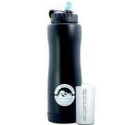 Epic Vostok | Stainless Water Filtration Bottle | Double Wall Vacuum Insulated 34 oz | USA Made Filter Removes 99.99% of Tap Water Contaminants Lead Chlorine Chromium 6 Arsenic Chloroform (Black)