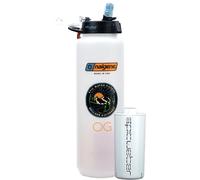Epic Water Filters Nalgene OG Water Bottle with Filter, USA Made, BPA Free, Removes 99.99% Tap Water Contaminants, Forever Chemicals, White LDPE, 48 oz