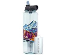 Epic Water Filters Nalgene OG Water Bottle with Filter, USA Made, BPA Free, Removes 99.99% Tap Water Contaminants, Forever Chemicals, Leggitt Art, 48 oz