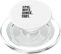 Epic Wife Since 1981 | 45th wedding anniversary 45 years PopSockets PopGrip for MagSafe