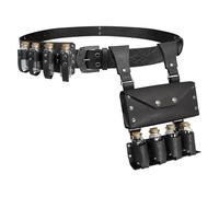 EpicCos 3 PCs Medieval Alchemy Belt Waist Pack Combo with Multiple Potion Bottles, Viking Rivet Belt Side Pouch for Cosplay (Black C)
