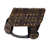 EpicCos Medieval Dog Costume, No-Leash Studded Decorative Faux Leather Vest Harness, 3-Size Pet Apparel for Cosplay (L)